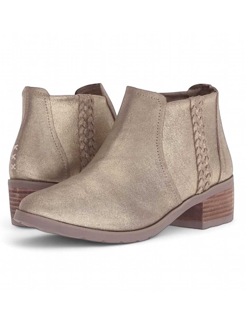 Reef Metallic Leather Voyage Ankle Boot Size 7.5